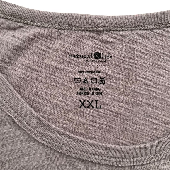 Natural Life Live Happy Oversized Cotton Doodle Long Sleeve Tee Shirt SZ XXL - Picture 8 of 11